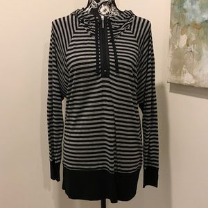 New York & Company Black & Grey Hoodie